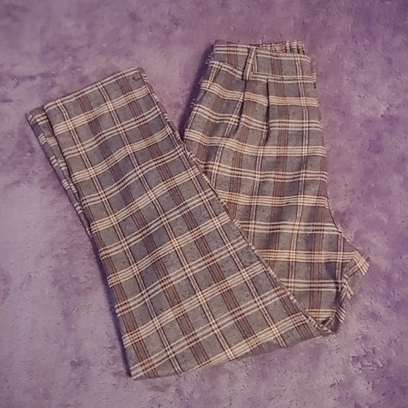 High Waisted Plaid Trousers - Picture 5 of 12